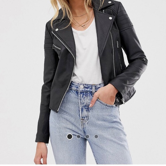 Barneys Originals Jackets & Blazers - Barney’s Black Leather Biker Jacket